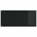 Kitchen Backsplash 2 pcs Black 110 x 50 cm Tempered Glass 3415495