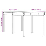 Garden Table 159.5x82.5x76 cm Solid Wood Douglas 823981