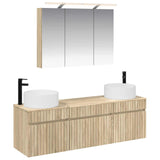 Bathroom Cabinet Set 4 pcs Sonoma Oak Engineered Wood 3406657