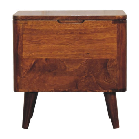 Chestnut Lid-up Storage Stool IN3403