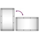 Wall Mirror Black 60x100 cm Rectangle Iron 358631