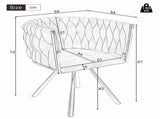 Set of 2, velvet dining, single light luxury living room bedroom swivel, Leisure swivel N606P452770G