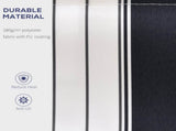 Manual Retractable Awning, 2.5x2 m-Dark Blue/White Stripes T3398P310342