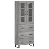 Highboard Grey Sonoma 69.5x34x180 cm Engineered Wood 3198431