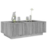 Coffee Table with Infinity LED Grey Sonoma 116x69x40 cm 3284061