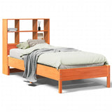 Bookcase Bed without Mattress Wax Brown 90x190 cm Single Solid Wood Pine 3322893