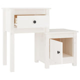 Bedside Cabinet 2 pcs White 79.5x38x65.5 cm Solid Wood Pine 814542