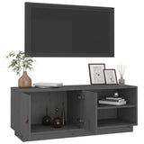 TV Cabinet Grey 105x34x40 cm Solid Wood Pine 818222