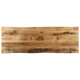 Table Top Live Edge 120x40x2.5 cm Solid Wood Rough Mango 370662