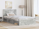 Bed Frame Concerte Grey 100 x 200 cm Solid Pine Wood 3410123