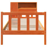 Bookcase Bed without Mattress Wax Brown 75x190 cm Small Single Solid Wood 3322113