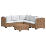6 pcs Rattan Lounge Set with Cushions GENDT Natural Rattan 3429852