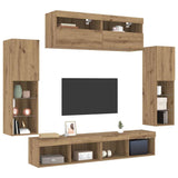 TV Wall Cabinet Set 6 pcs Artisan oak 30.5 x 30 x 102 cm 3334381