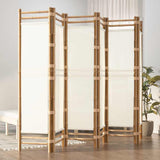 Folding 6-Panel Room Divider 240 cm Bamboo and Canvas 350626