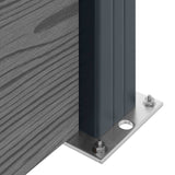Fence Set 1830 x 186 cm WPC and Aluminium Grey 3429411