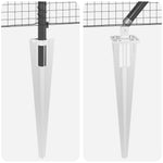 ZNTS Fence Panel Set Set of 2 Grey Metal, Plastic 10 x 0.5 m Durable 3352154