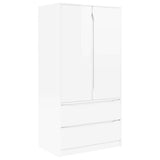 Bathroom Cabinet with Door High Gloss White 79.5 x 49 x 156 cm 3406249