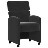 Dining Chairs with Wheels 2 pcs Black 58 x 65 x 98 cm Velvet 42017880