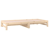 Pull-out Day Bed without Mattress 2x cm Solid Wood Pine 820427