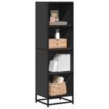 Book Cabinet Black 40x35x139 cm Engineered Wood 849124
