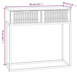 Console Table White 80x30x75 cm Engineered Wood and Iron 352103