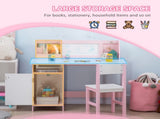Kids Desk And Chair Set 2 PCs Childrens Table And Chair Set Multi Use Toddler Furniture with T3398P347717