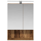 Bathroom Mirror Cabinet with Shelf Old Wood 50 x 14.5 x 70 cm 889213