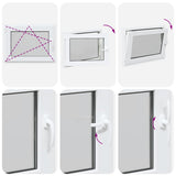 Basement Window "RISOR" 80x50 cm Tilt&Turn DIN Left White 4108309