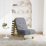 Futon Sofa Bed with Mattress 60x206x11 cm Impregnated Wood Pine 846750