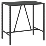 5 Piece Garden Bar Set Black Poly Rattan& Solid Wood Acacia 3187692