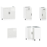 11 Piece Kitchen Cabinet Set "Kalmar" Gloss White Engineered Wood 3314943