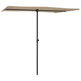 Garden Parasol Taupe Polyester 2x1.5 m Garden Parasol 47339