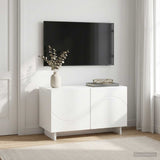 TV Stand 60 x 34.5 x 40 cm High Gloss White Engineered Wood 8011562