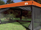 Camping Tent Set 2 pcs Grey and Orange Taffeta and Fabric 3337178