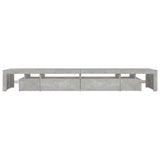 TV Cabinet with LED Lights Concrete Grey 290x36.5x40 cm 3152805