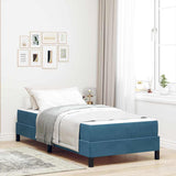 Box Spring Bed with Mattress Dark Blue 80 x 220 cm Fabric 3398771