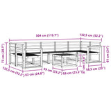 Outdoor Sofa Set 8 pcs Natural Solid Acacia Wood 3366152