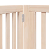 Dog Gate with Door Foldable 4 Panels 320 cm Poplar Wood 352243