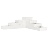 Garden Planter 4-Tier 106x104.5x36 cm White Solid Wood Pine 825325