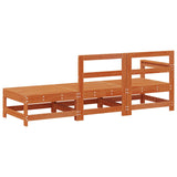 Sectional Sofa Units 3 Piece Wax Brown Solid Pine Wood 865501