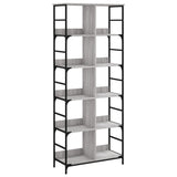 Bookshelf Grey Sonoma 78.5x33x188.5 cm Engineered Wood 835262