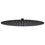 Rain Shower Head Stainless Steel 40 cm Round Black 147693