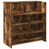 Reception Desk Smoked Oak 100x50x103.5 cm Engineered Wood 3324164
