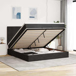 Ottoman Bed with Mattresses Black 180x200cm Velvet 3313489
