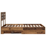 Bed Frame with Drawer with Headboard Manual Engineered Wood 3411665