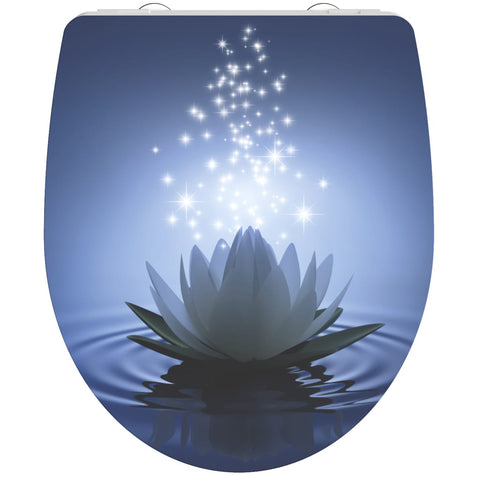 ZNTS SCHÜTTE Duroplast High Gloss Toilet Seat with Soft-Close WATER LILY 435111