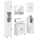 Bathroom Furniture Set 5 pcs White Engineered wood & Metal 3392983