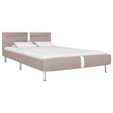 Bed Frame with LED without Mattress Cappuccino 135x190 cm Double 281043