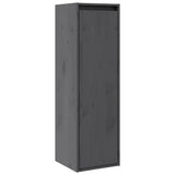 Wall Cabinets 2 pcs Grey 30x30x100 cm Solid Pinewood 813510