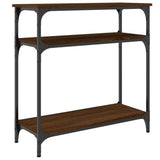 Console Table Brown Oak 75x29x75 cm Engineered Wood 834044